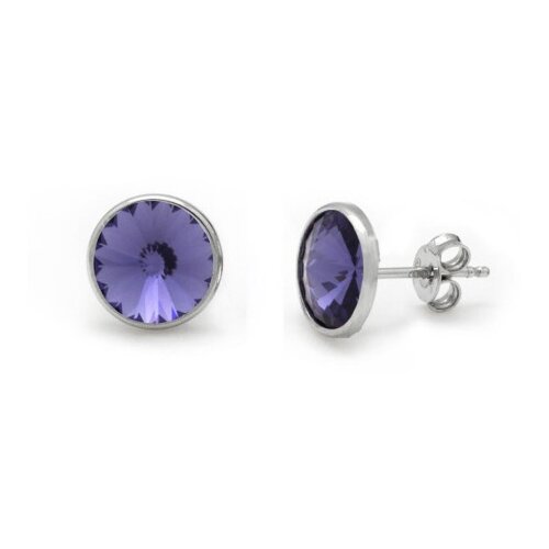 Victoria Cruz basic tanzanite mindjuše sa swarovski kristalom ( a2791-12ht ) Cene
