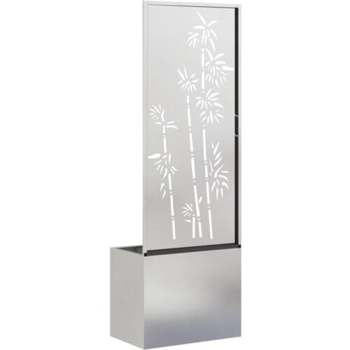 VidaXL Vrtni Sadič s Dekorativnom Pločom Srebrna 50 x 140 cm Slike