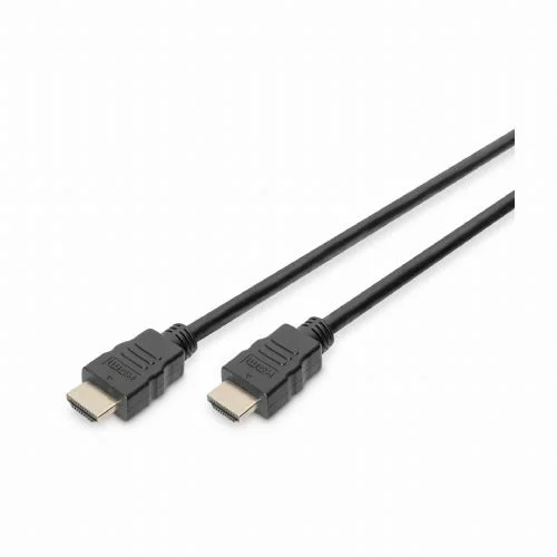 Digitus HDMI priključni kabel HDMI A utikač, HDMI A utikač 1.00 m crna AK-330107-010-S audio povratni kanal (arc), pozlaćeni kontakti, Ultra HD (4K) HDMI HDMI kabel