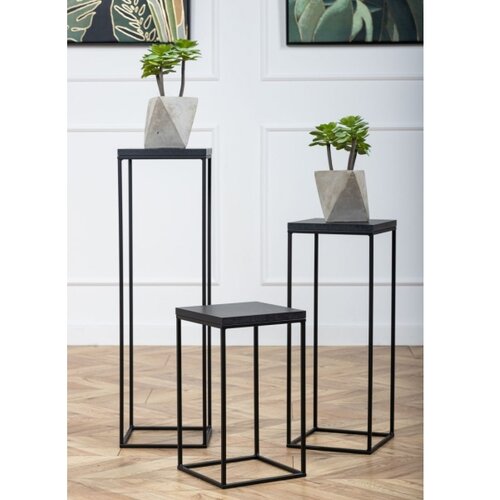 Stalak za cveće BASICLOFT 40x24 crni Slike