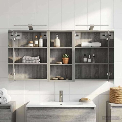  Komplet omaric za kopalnico 3 pcs 116 x 16 x 62,5 cm, (5000245785) Cene