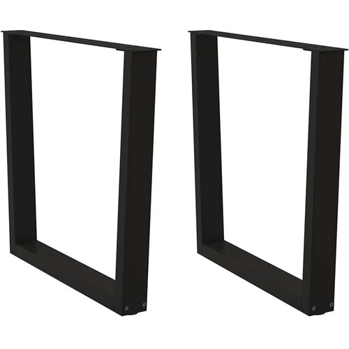vidaXL Noge jedilne mize V-oblika 2 kosa črna 80x(72-73,3) cm jeklo Cene