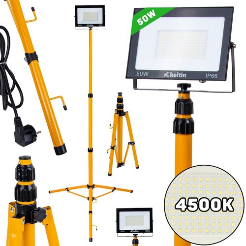 50W SMD LED gradbeni reflektor na stativu 4500K Cene