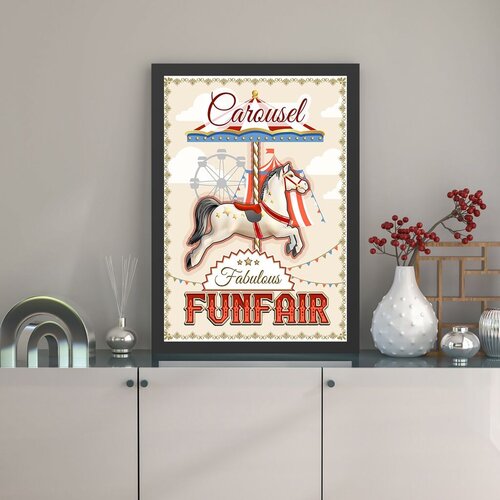 Wallity Uokvirena slika Lunapark, 55x75 cm Cijene