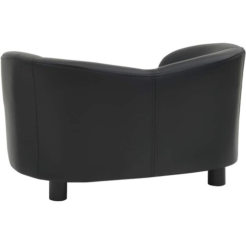 SOFA za pse crna 67 x 41 x 39 cm od umjetne kože Slike