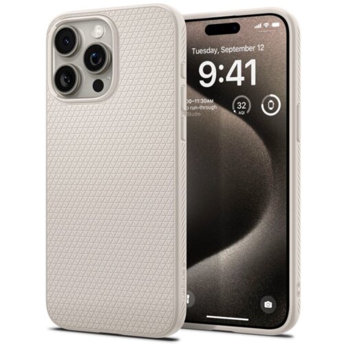  ZAŠTITINA MASKA SPIGEN LIQUID AIR ACS07212 ZA IPHONE 15 PRO MAX - PRIRODNI TITAN Cene