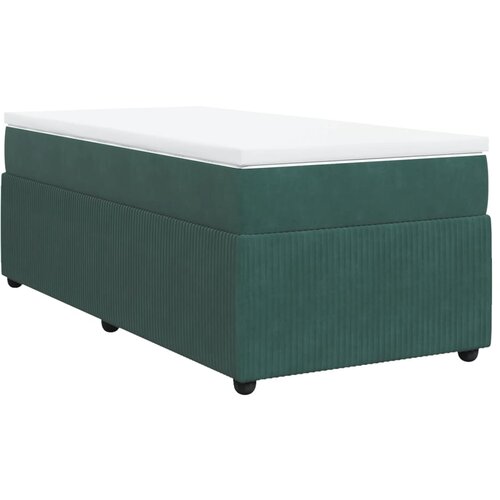 Maison Chic Box spring postelja - Vzmetna postelja z vzmetnico temno zelena 100x200 cm žamet SL23102, (21891790) Slike