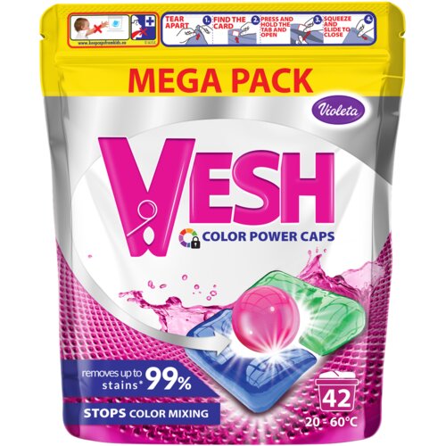 Violeta deterdžent kapsule za ve&amp;scaron; color power, 42 kapsule Slike