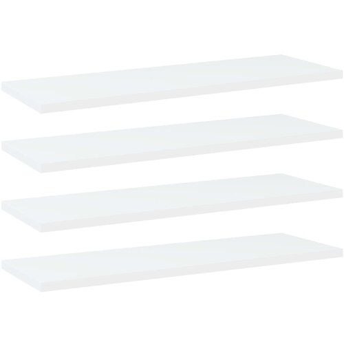 Police za knjige 4 kom bijele 60x20x1,5 cm konstruirano drvo Cene