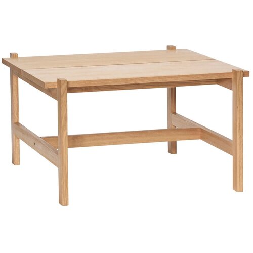 Hübsch Mizica z mizno ploščo v hrastovem dekorju v naravni barvi 80x80 cm Dash – Cene