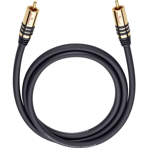 Oehlbach cinch avdio priključni kabel [1x moški cinch konektor - 1x moški cinch konektor] 8.00 m črna pozlačeni konektorji NF Sub, (20432297) Cene