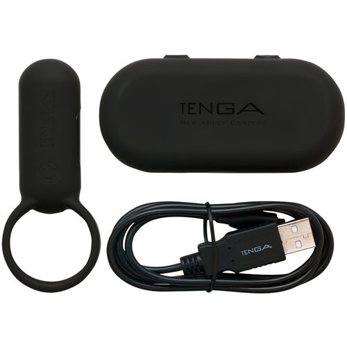 Tenga vibracijski prsten za penis Smart, crni Slike