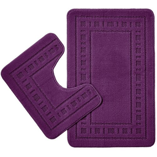 Catherine Lansfield Tamno ljubičaste kupaonske prostirke u setu 2 kom za WC 50x80 cm Armoni &amp;ndash; Slike