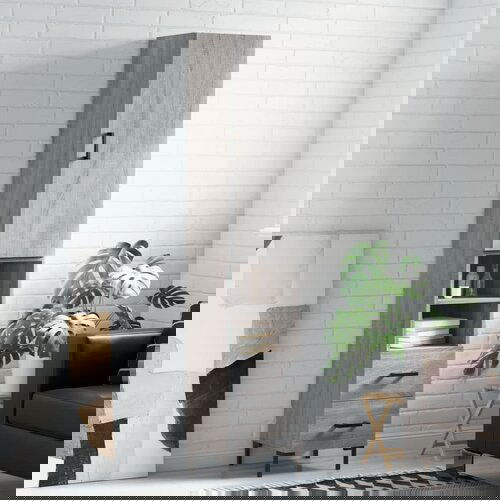 VidaXL Visoka omara siva sonoma 34,5x34x180 cm inženirski les Slike