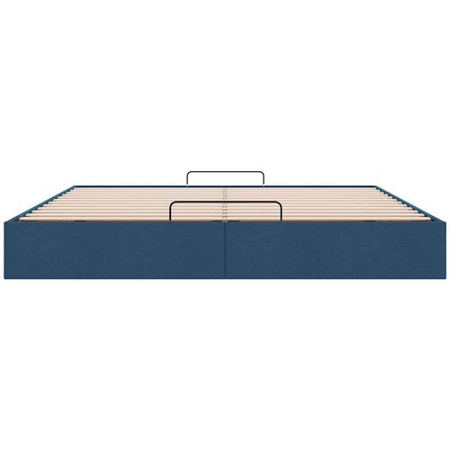 VidaXL Otomanski okvir kreveta bez madraca plavi 160x200 cm od tkanine Slike