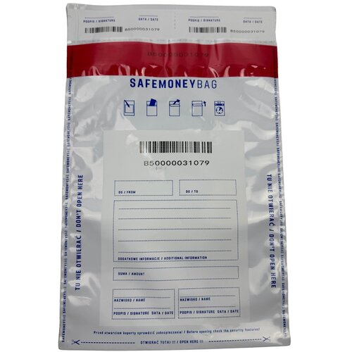 BESTPAK Security envelopes SAFEMONEYBAG deposit envelopes 190x260+35 mm B5 100 pcs. Transparent Cijene