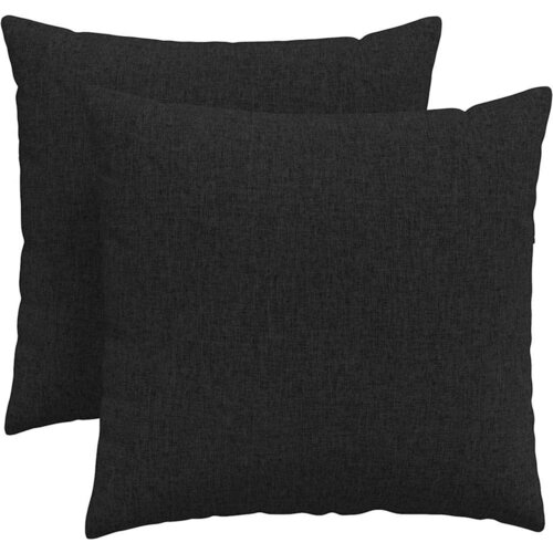 vidaXL Blazine za kavč 2 pcs Črna 45 x 45 cm blago, (5000083436) Cene
