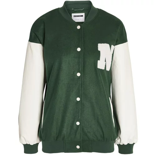 Noisy_May Prijelazna jakna 'Ocean' tamno zelena / bijela