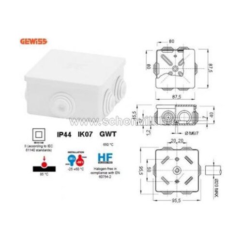GEWISS GW44003 razvodna kutija sa običnim poklopcem - ip44 Slike