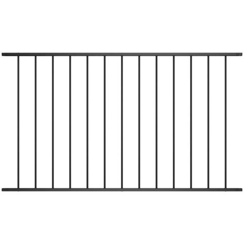 VidaXL Ograjni panel pra&amp;scaron;no premazano jeklo 1,7x1,25 m črn Slike
