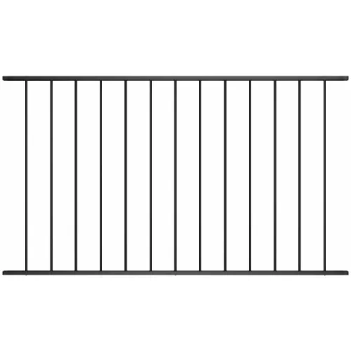 vidaXL Panel za ogradu od čelika obloženog prahom 1,7 x 1,25 m crni