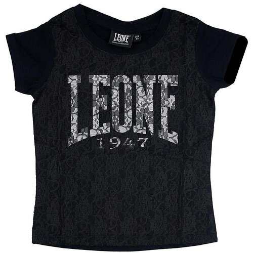Leone 1947 Majice s kratkimi rokavi Girl T-Shirt Short Sleeves Lace Pink Girl Črna Cene