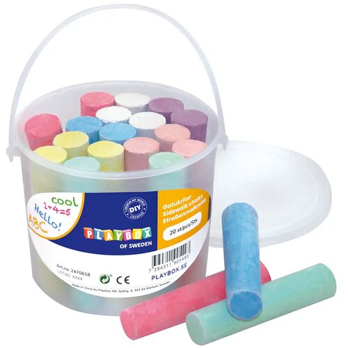 Playbox Kanta s kredom za asfalt, set od 20 komada Cene