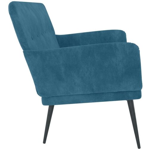 vidaXL Klop modra 108x79x79 cm žamet Cene