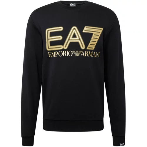 Ea7 Emporio Armani Sweater majica bež / crna / bijela