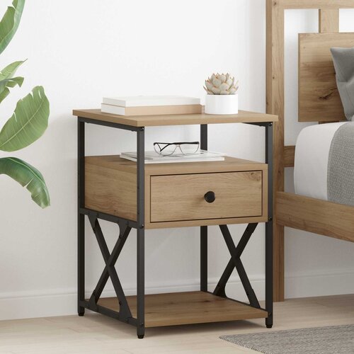  Noćni ormar s ladicama 2 pcs Umjetnički hrast 40 x 42 x 55 cm Cene