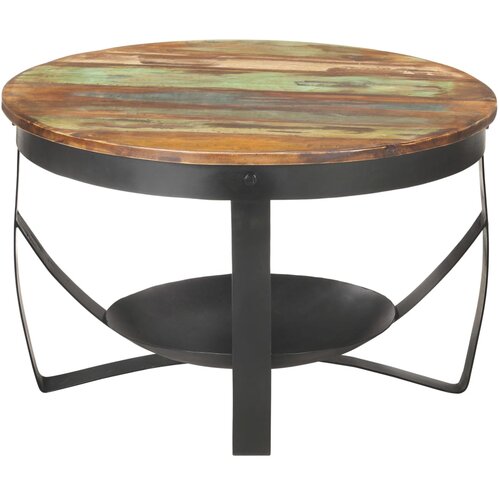 Maison Chic Klubska mizica - kavna mizica - Nizka mizica Ø 68x43 cm trden predelan les, (21754112) Cene