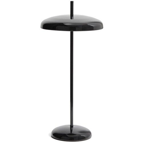 Kave Home Črna LED zatemnitvena namizna svetilka s kovinskim senčilom (višina 35 cm) Porte – Cene