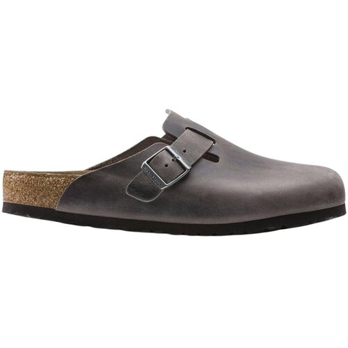 Birkenstock Cokli Boston Soft Footbed Oiled Leather Iron Grey Siva Slike