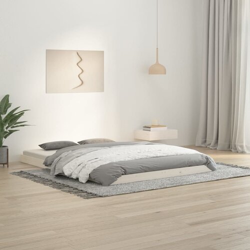  Okvir za krevet bijeli 135 x 190 cm bračni od masivne borovine Cijene