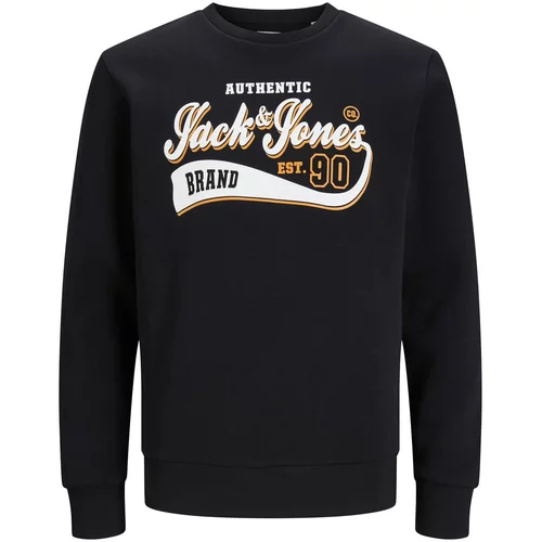 Jack & Jones Sweater majica med / crna / bijela