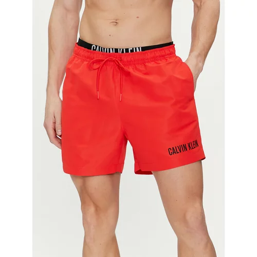 Calvin Klein Swimwear Kopalne hlače KM0KM00992 Rdeča Regular Fit