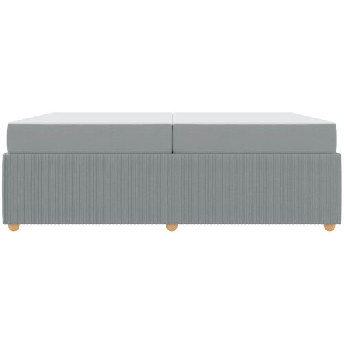  Krevetna konstrukcija Svijetlo siva 200 x 200 cm tkanina Slike