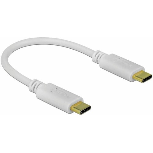 Delock USB kabel, USB-C/USB-C, bela, 0,15m 85357 Slike
