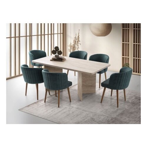 Hanah home trpezarijski sto travertin loft 2931 Slike