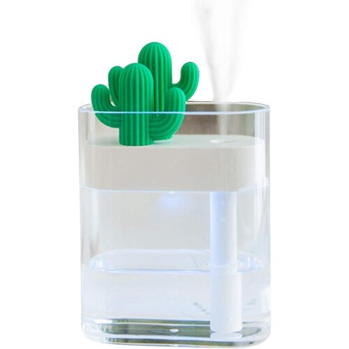 Venisymlis Vlažilec Cactus Z Izparilnikom Hladne Meglice - 160 Ml Rezervoar Za Vodo, Samodejni Izklop, Nočna Lučka, (22060774) Slike