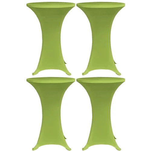 vidaXL Rastezljivi stolnjak 4 kom 60 cm zeleni