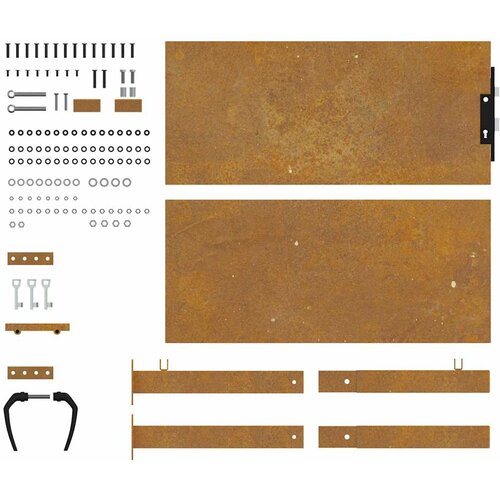  Vrtna vrata 100x100 cm Corten čelik Slike