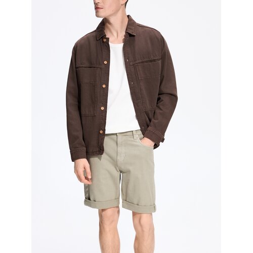 Reserved Slim fit kratke hlače od trapera - zelena Cene