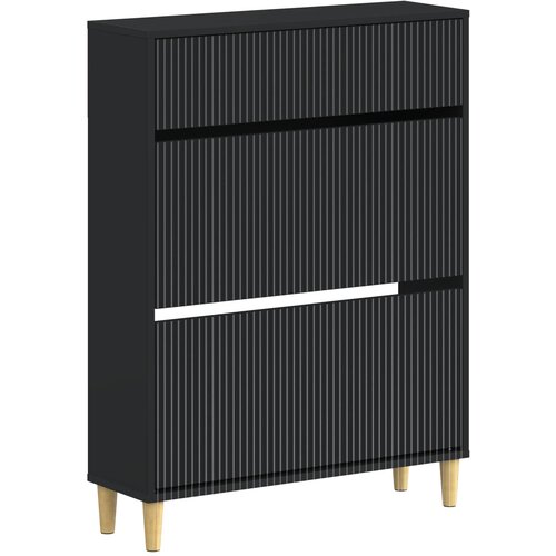  Ormar za cipele ARNHEM 78 x 24 x 103 cm Konstruirano drvo Crna Cene