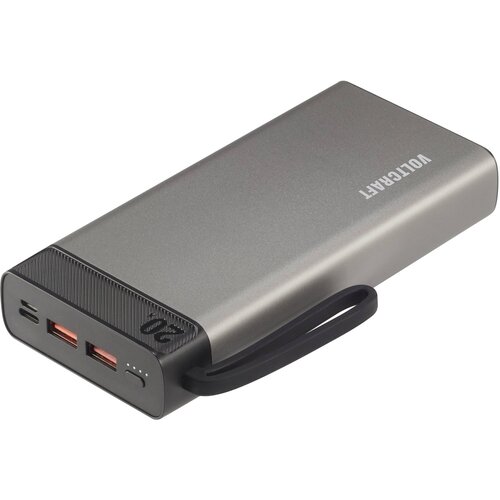 Voltcraft PB-20-PD3.0 powerbank (rezervni akumulatorji) 20000 mAh Power Delivery 3.0 LiPo sivo-črna prikaz stanja, (20432852) Cene