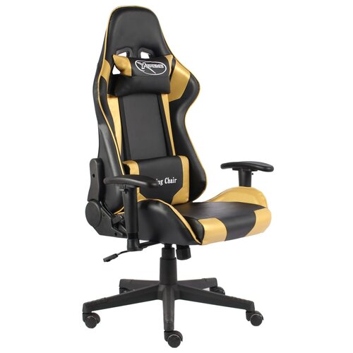 vidaXL Vrtljiv gaming stol zlat PVC Cene