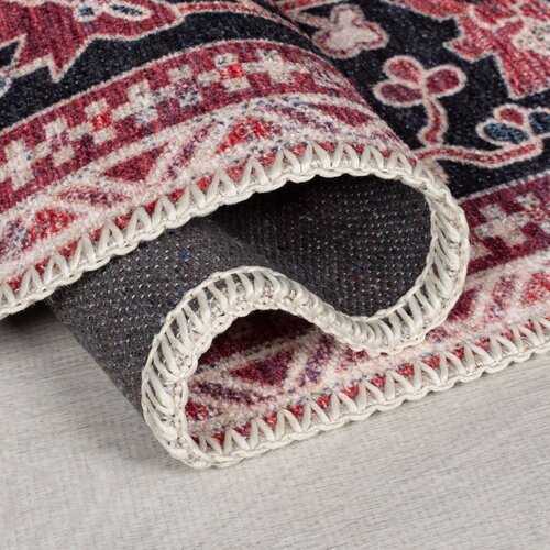 Flair Rugs Bordo rdeč pralen tekač iz me&amp;scaron;anice recikliranih vlaken 60x230 cm Windsor &amp;ndash; Slike