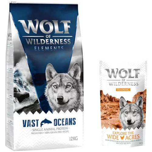 Wolf of Wilderness 12kg + 100g Snack "Explore the Wide Acres" piletina gratis! - Vast Oceans - riba