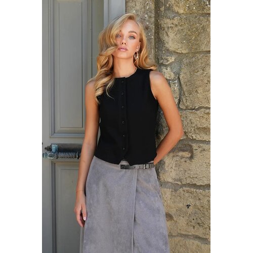 Trend Alacati Stili Ženski prsluk Alc-X14474, Crni Slike
