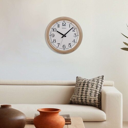 Wallity Klasični zidni sat, 40x40 cm, krem Slike